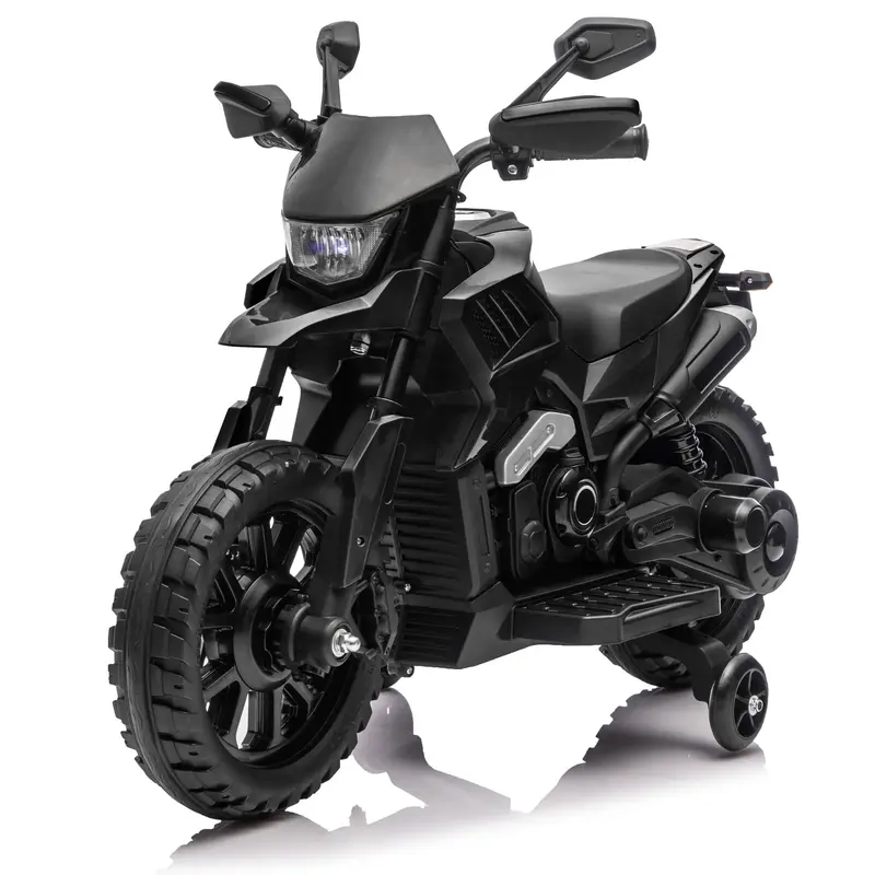 Garvee 6V Kids Electric Motorcycle with Training Wheels, Adjustable Speed 2-5 MPH, Durable Battery-Powered Ride-On Bike, Head...