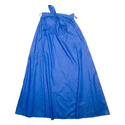 JEAN CLAIRE Womens A-Line Skirt Blue Long Polka Dot S
