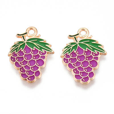 Fruit Alloy Enamel Pendants