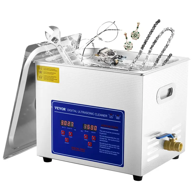 VEVOR Professional Ultrasonic Cleaner, Various specifications, Ultrasonic Jewelry Cleaner with Digital Timer & Heater, Stainl...