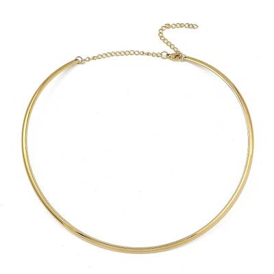 PVD Vacuum Plating 202 Stainless Steel Wire Choker Necklaces with Clasps