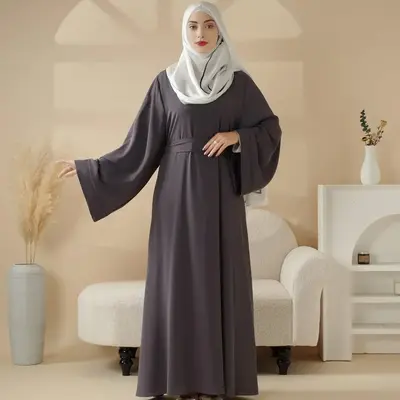 summer outfit  Essential Premium Loose Fit Abaya 2-Piece Set with Versatile Pockets (MA120) daily wear hijab on jilbabs Women...