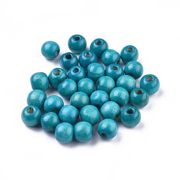 Dyed Natural Wood Beads