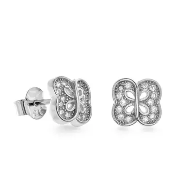 Again jewelry Fascinating Silver Earrings with Cubic Zirconia AJNS0026