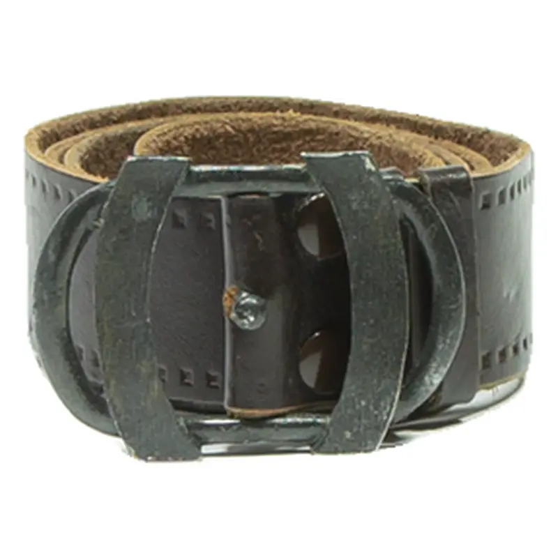 Mens Adjustable Belt Black Leather 42