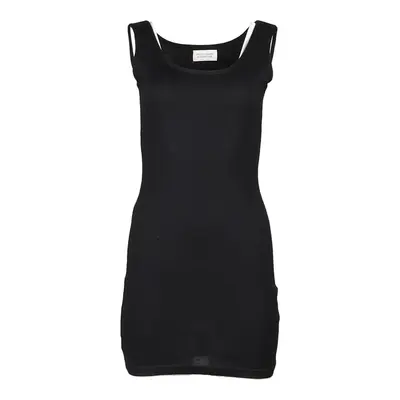 Benetton Mini Dress - Small Black Wool Blend