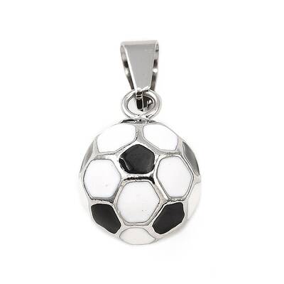 Football 304 Stainless Steel Enamel Pendants