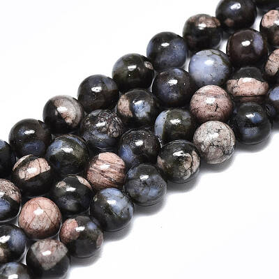 Natural Glaucophane Beads Strands