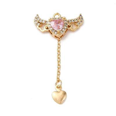 Brass Micro Pave Cubic Zirconia Pendants