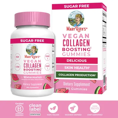 MaryRuth's Collagen Boosting Gummies - Vegan Collagen for Women & Men - Skin Care - Lysine, Vitamin C, Vitamin A, Amla - Glut...