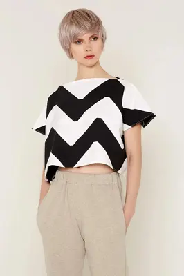 Namaka Top (Black and White) | size: one size