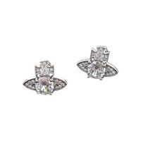 CZ Planet Stud Earrings for Men Women,Streetwear Punk Hip Hop Unisex Earrings