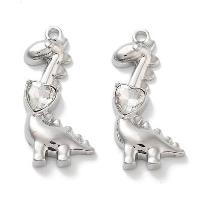 Rack Plating Alloy Rhinestone Pendants