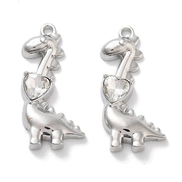 Rack Plating Alloy Rhinestone Pendants