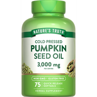 Pumpkin Seed Oil Softgels | 3000mg | 75 Count | Non-GMO & Gluten Free Supplement