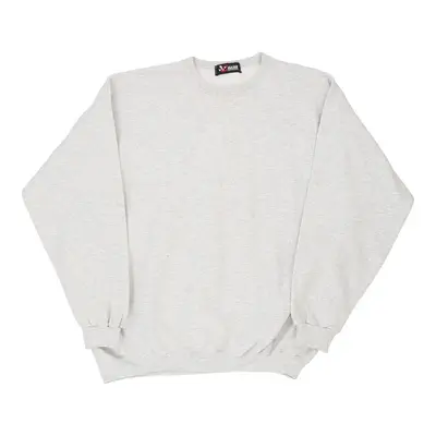 Chase Authentics Nascar Sweatshirt - Large Grey Cotton Blend