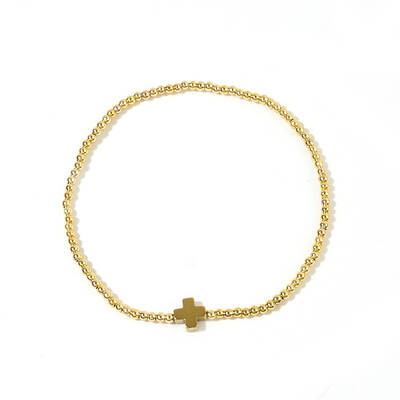 Brass Cross Seed Beads Bracelets