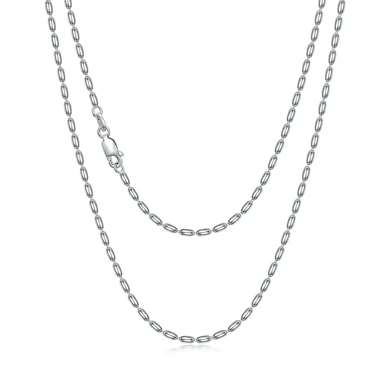 Sterling Silver Bead Chain Necklace