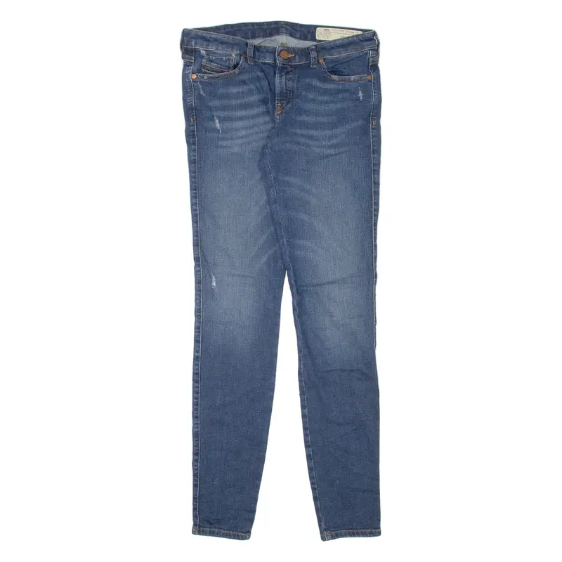 DIESEL Gracey Womens Jeans Blue Slim Skinny Denim Stone Wash W27 L32