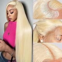 613 Blonde Lace Frontal Wig 13x6 HD Transparent Human Hair Wig For Women Can Be Dyed Pre Plucked With Natural Hairline Colore...