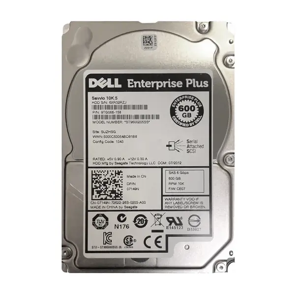 9TG066-158 Seagate 600GB 6Gb/s SAS 10000 2.5-inch 64MB Hard Drive