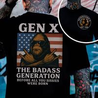 Generation X Custom Year Badass Generation T-shirt, Gen X FAFOT Shirt - 100% Cotton Top Unisex Comfort Womenswear Menswear, C...