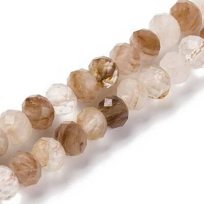 Natural Red Hematoid Quartz/Ferruginous Quartz Beads Strands