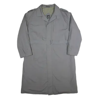 TAILOR DRESS Mens Trench Coat Grey M