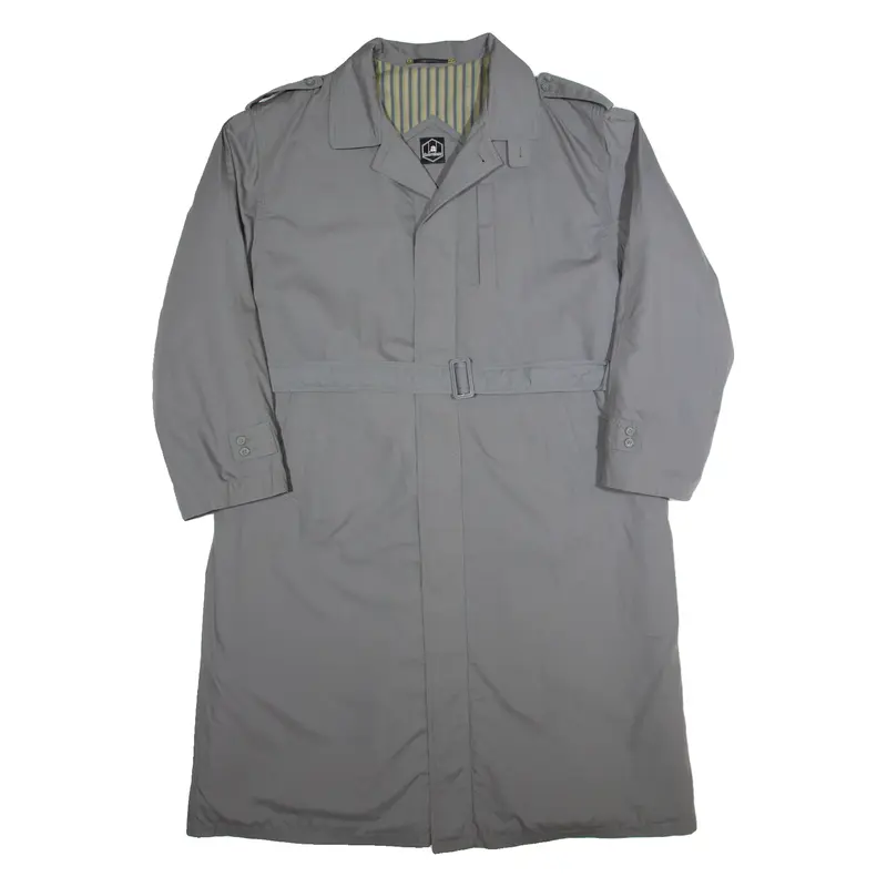 TAILOR DRESS Mens Trench Coat Grey M