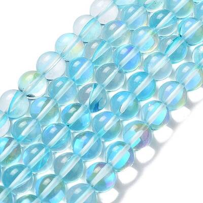 Synthetic Moonstone Beads Strands