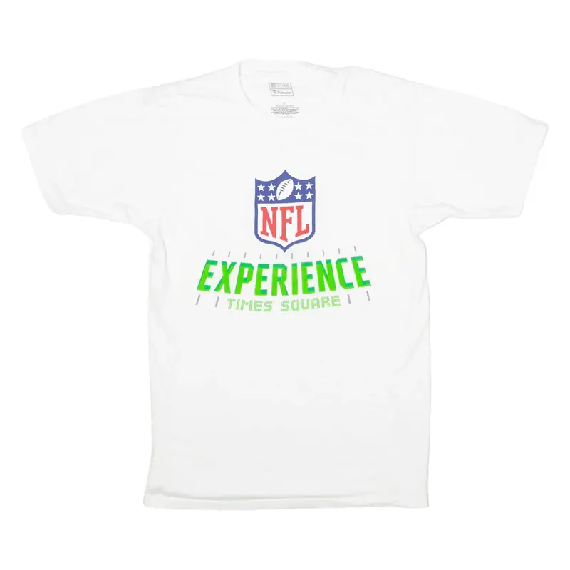 NFL Times Square Experience USA T-Shirt White Short Sleeve Mens S