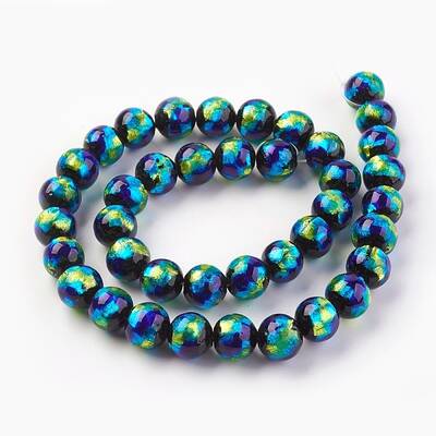 Handmade Silver Foil Glass Lampwork Beads