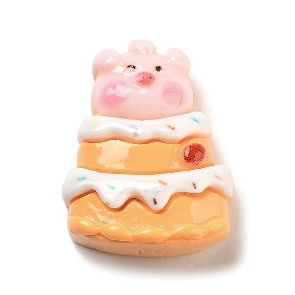 Pig Theme Opaque Resin Cabochons