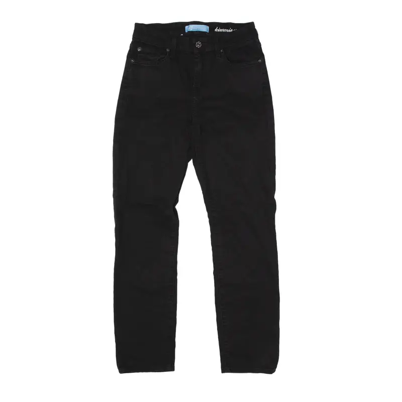 7FORALLMANKIND Kimmie Chop Jeans Black Denim Slim Straight Womens W26 L26