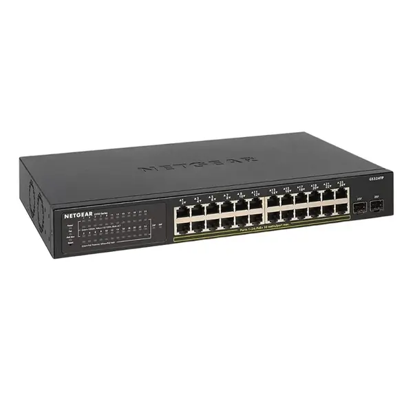 GS324TP-100INS Netgear ProSafe S350 24-Port PoE+ 2x SFP Port Switch