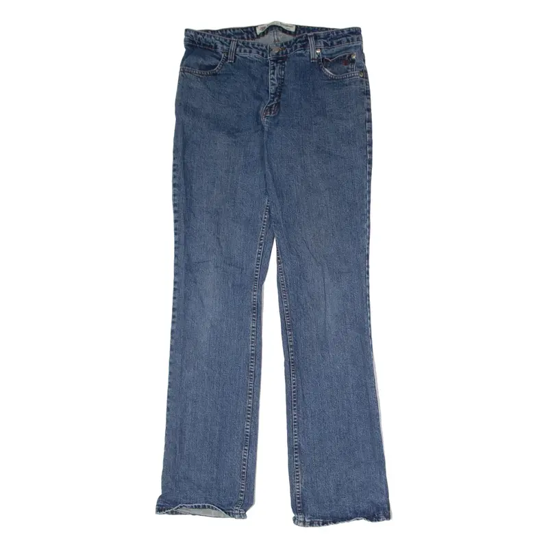 HARLEY DAVIDSON Low Rise Womens Jeans Blue Slim Bootcut 90s W32 L34