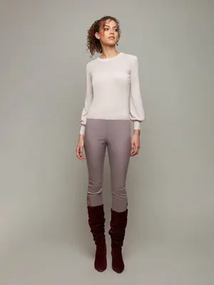 FREESIA | Cotton-Silk Knit Top | Color: Pearl Pink | Size: L