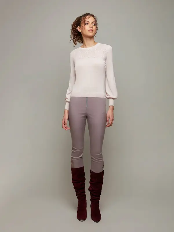 FREESIA | Cotton-Silk Knit Top | Color: Pearl Pink | Size: L