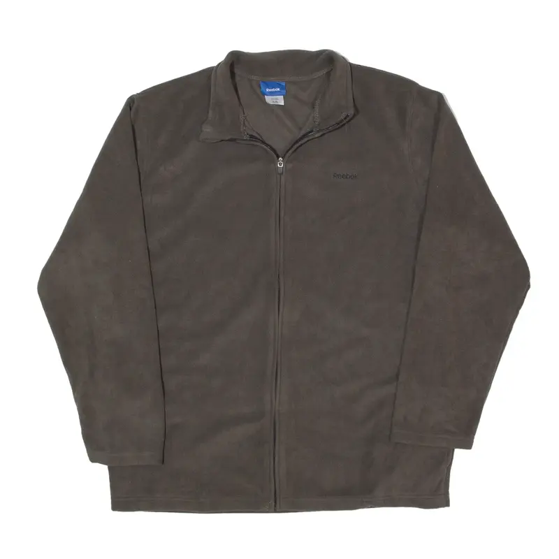 REEBOK Fleece Jacket Grey Mens XL