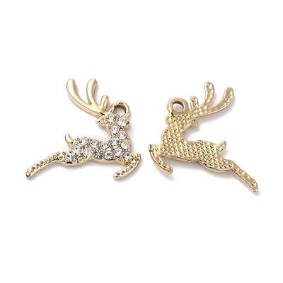 Rack Plating Alloy Crystal Rhinestone Pendants