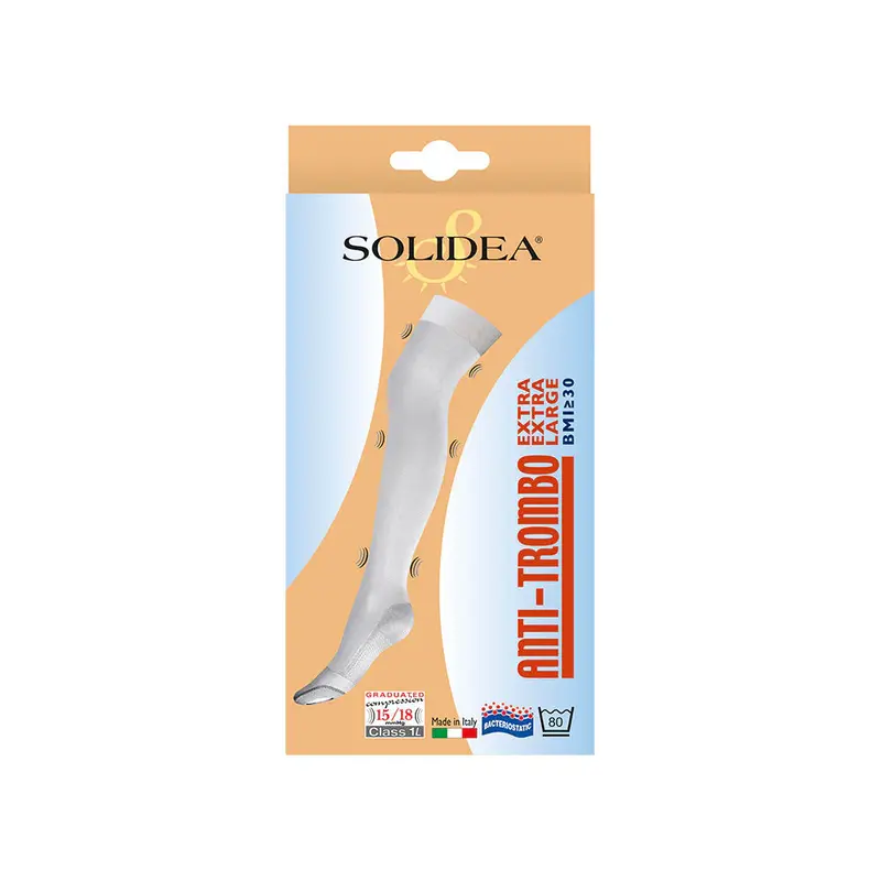 Solidea Antitrombo Extra Large Stockings 15 18mmHg 3XXXL White