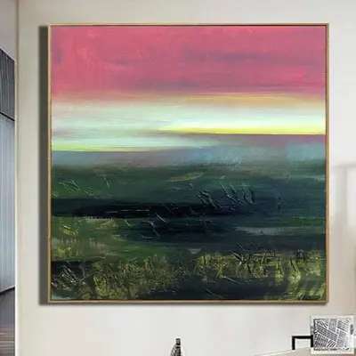 Large Abstract Painting On Canvas Abstract Oil Painting Pink Abstract Painting Modern Painting Original | MYSTERIOUS PLACE
