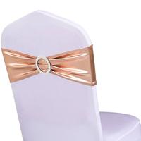 Pack of 50 Stretch Chair Sashes for Wedding, Elastic Lycra Chair Bands with Buckle Slider, Spandex Chair Bows for Party, With...