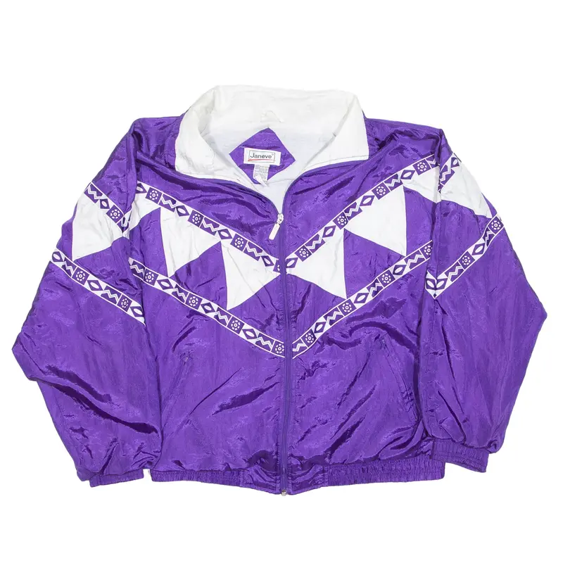 JANEVE Shell Jacket Purple Nylon Womens XL