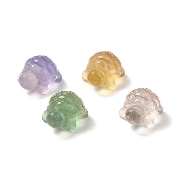 Natural Fluorite Carved Healing Tortoise Figurines