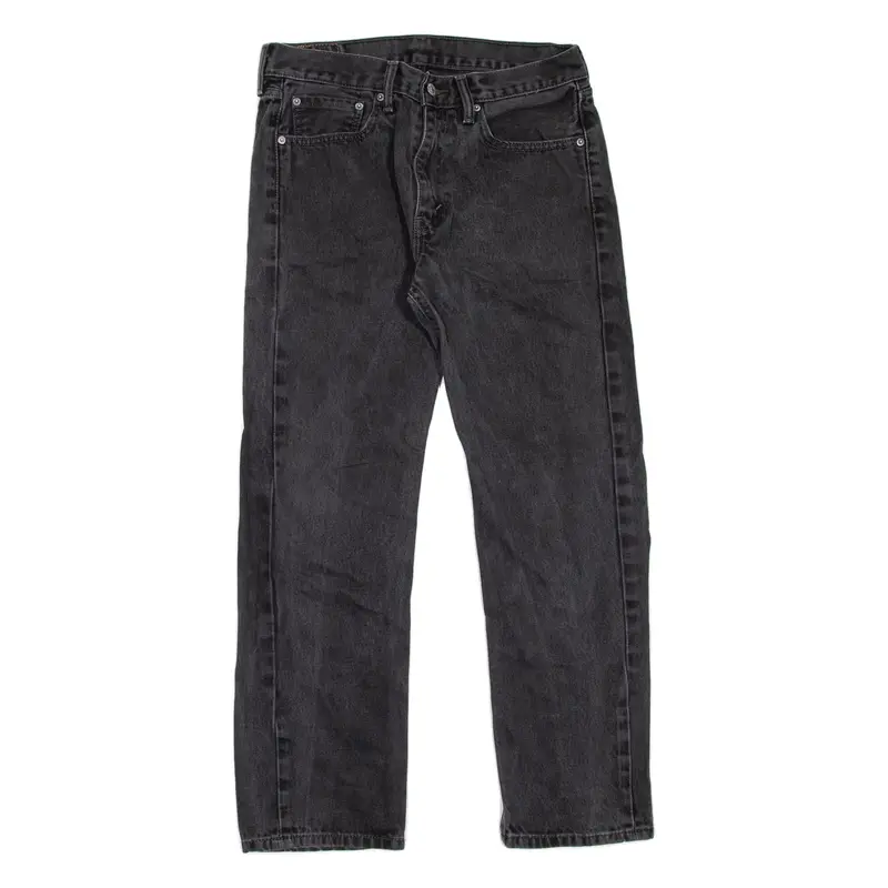 LEVI'S 505 Jeans Mens Black Regular Straight W32 L30