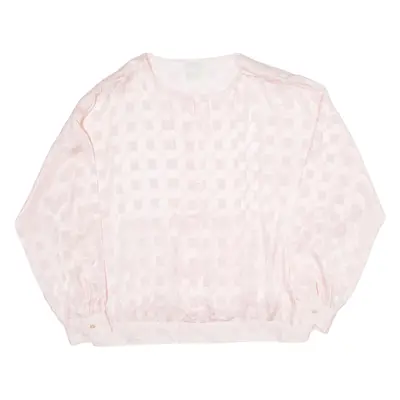 LADY SHAPELY Womens Blouse Pink Roll Neck Long Sleeve 2XL