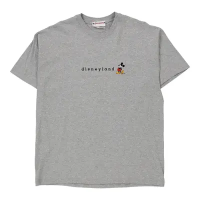 Made in USA Disney Graphic T-Shirt - Large Grey Cotton