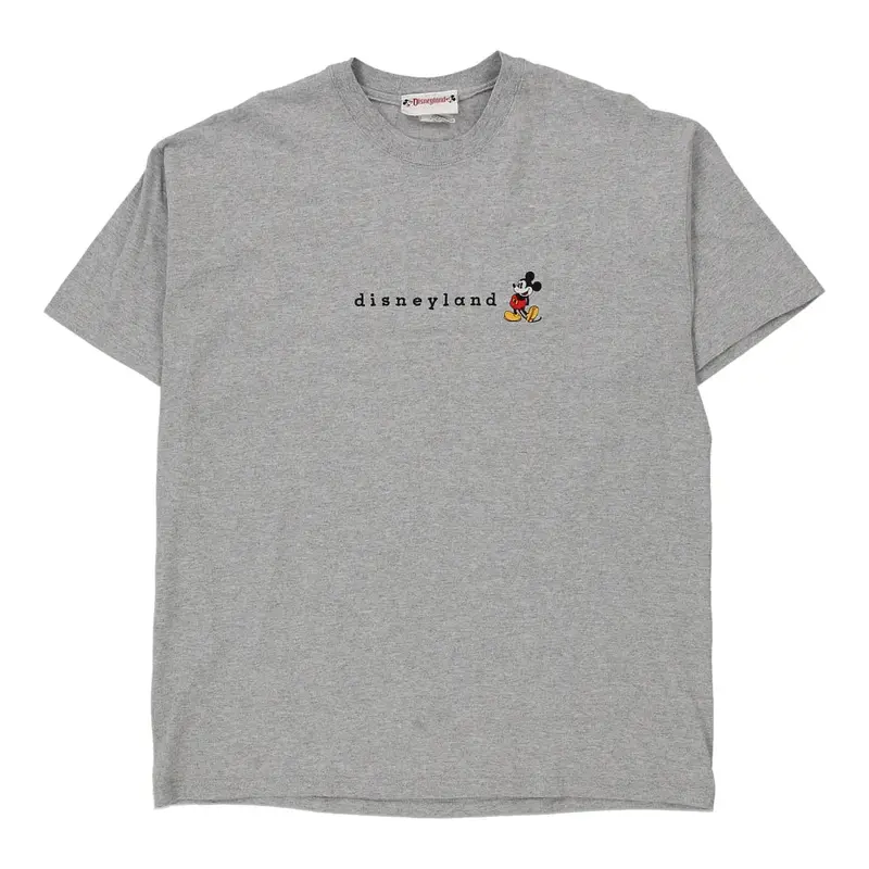 Made in USA Disney Graphic T-Shirt - Large Grey Cotton