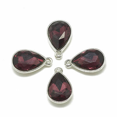 Alloy Glass Charms
